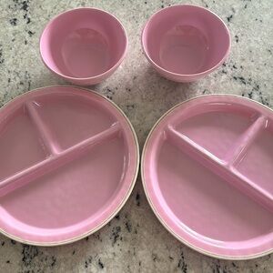 Pottery Barn kids set of 5 melamine plates and 6 bowls